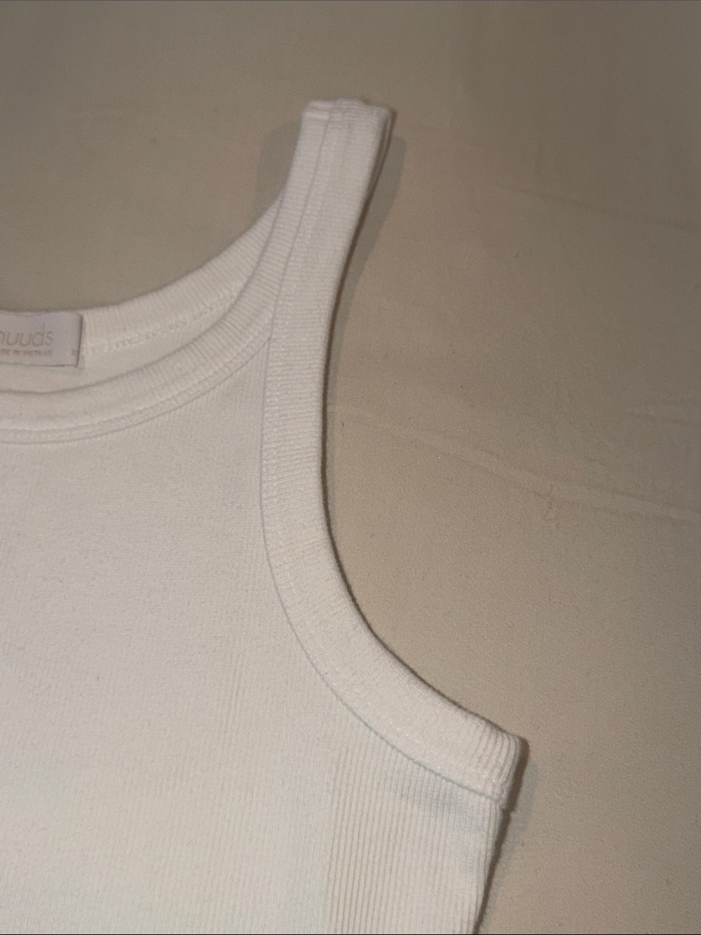nuuds White Ribbed Tank Top - Picture 4 of 8
